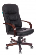 Кресло Бюрократ T-9908WALNUT/кожа крестовина дерево