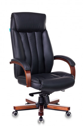 Кресло  Бюрократ T-9922WALNUT/кожа 