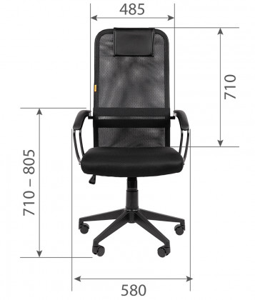 Кресло Chairman 612 Черный пластик (black)